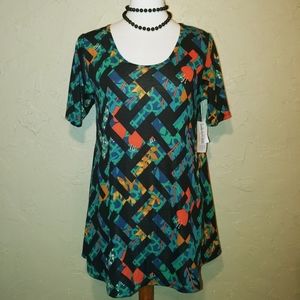 NWT LuLaRoe XS Floral Perfect Tee Shirt Top Tunic